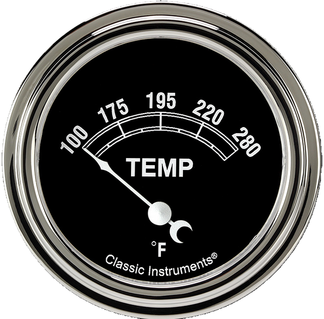 Classic Instruments Traditional 2 5/8" Short Sweep Water Temperature Gauge - TR226SLF-08