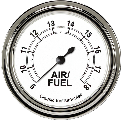 Classic Instruments Classic White 2 5/8" Air Fuel Ratio Gauge - CW394SLF