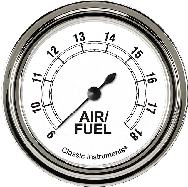Classic Instruments Classic White 2 5/8" Air Fuel Ratio Gauge - CW394SLF