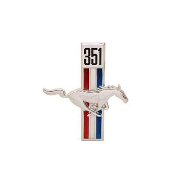 Scott Drake Fender Emblem , 351 Running Horse, passenger Side - C7ZZ-16228-W