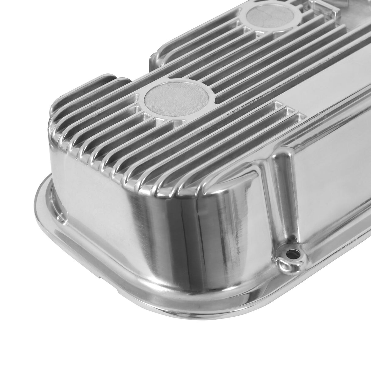 Holley 241-84 M/T Valve Covers - Vintage Style - Finned - BBC - Polished
