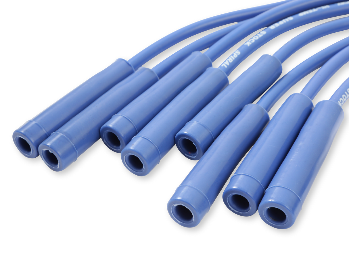 ACCEL Spark Plug Wire Set - 8mm - Universal - Blue Wire with Blue Straight Boots - 5040B