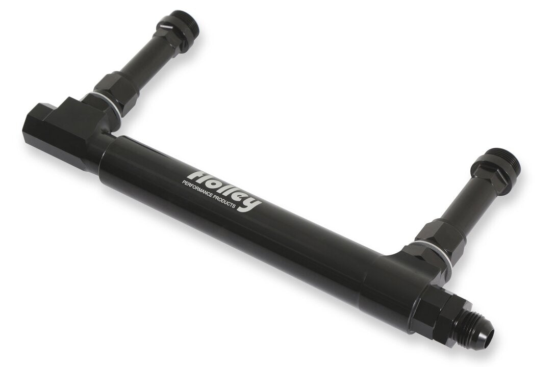 Holley 34-39 Black Anodized Adjustable Billet Fuel Line