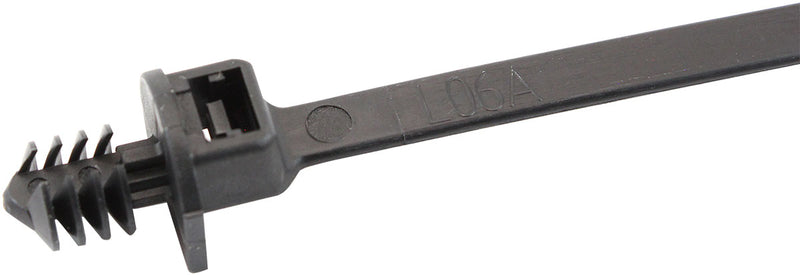 Aeroflow One Piece Fixed Fir Tree Cable Ties 4.8mm Wide x 210mm Long - 25 Pack Nylon 66 Material, Black Colour (AF98-4821-25)