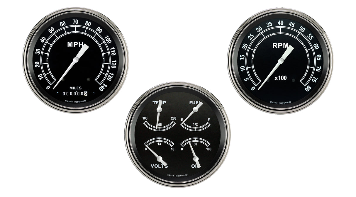 Classic Instruments Traditional Series Three Gauge Set - TR53SLF