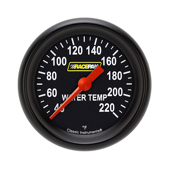 Classic Instruments Racepak 2-5/8" Full Sweep Stock Eliminator Temp Gauge Standard Performance Bezel - RP329BBPF