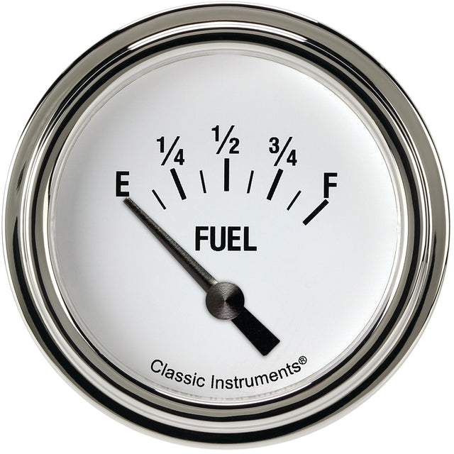Classic Instruments White Hot 2 5/8" Fuel Gauge - WH214SLF