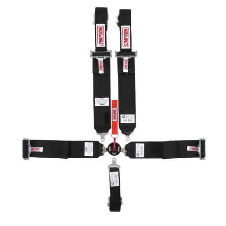 Simpson 29102BKH LCL 62" Lap FM 5-Point PU Harness Black - 29102BKH