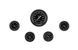 Classic Instruments AutoCross Gray Five Gauge Set 100 - AX100GBLF