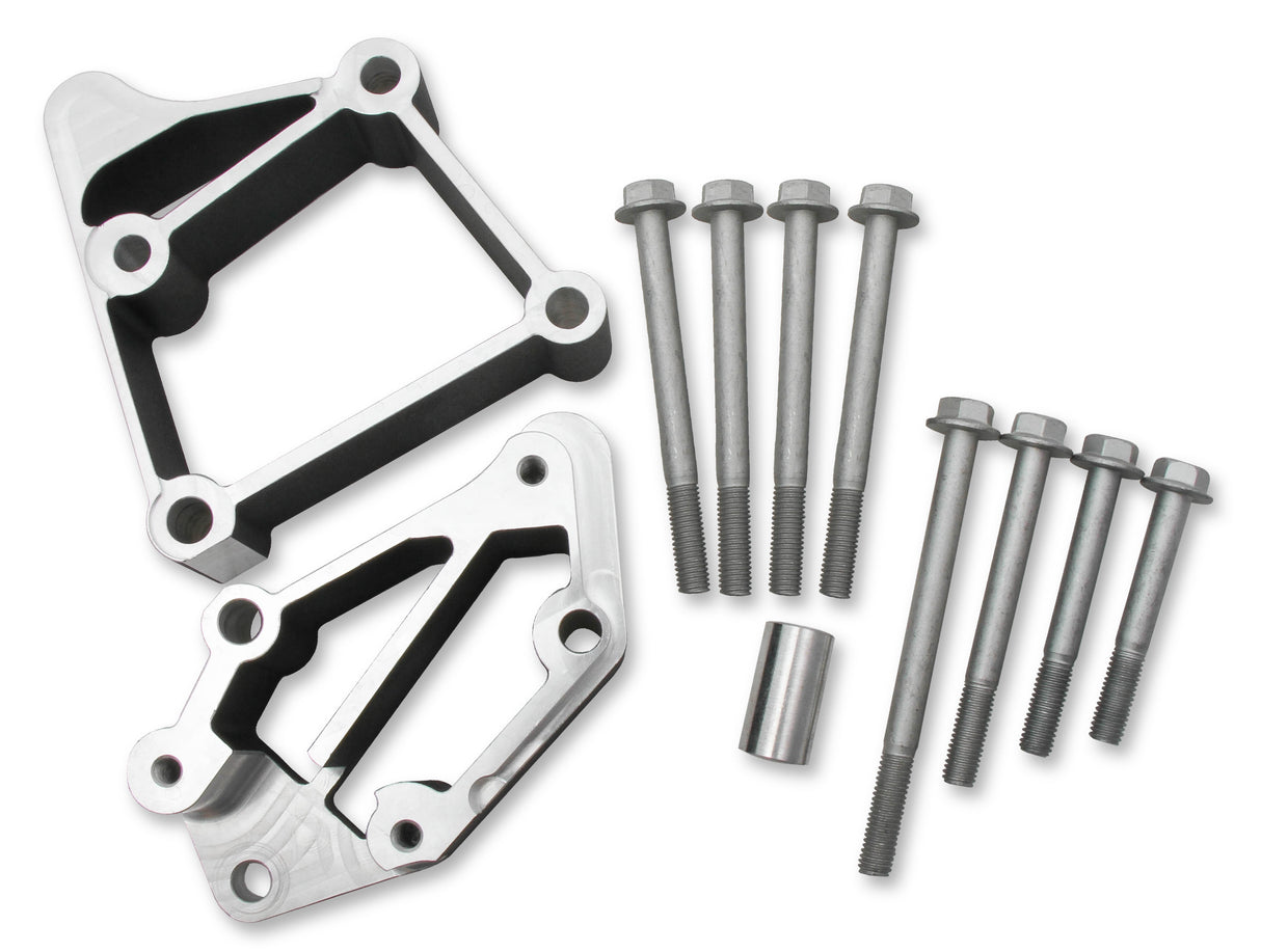 Holley 21-3BK LS Accessory Drive Bracket - Installation Kit for Long Alignment
