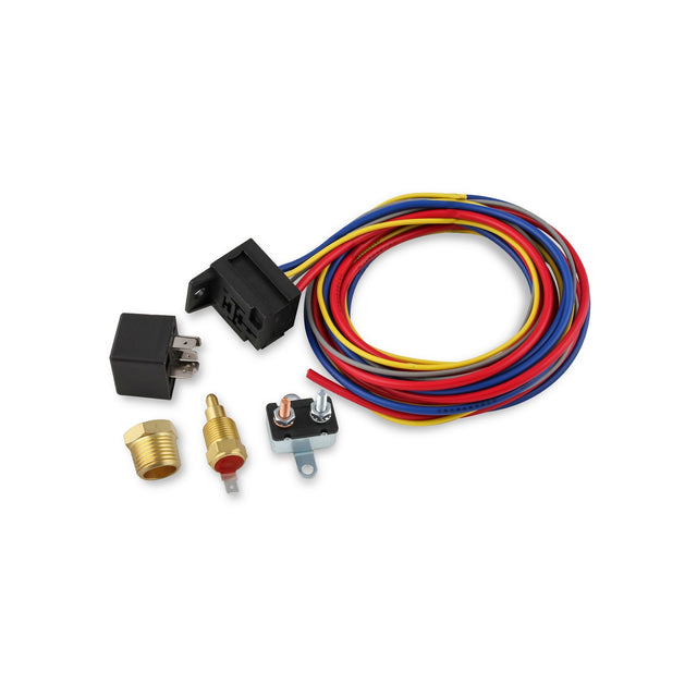 MSD Electric Fan Harn./Relay Kit 195 Deg-30A - 89616