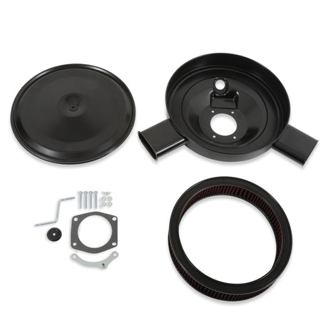 Holley 120-521 RetroFilter Drive-By-Wire Air Cleaner - 14-Inch Diameter - Dual Snorkel - Black