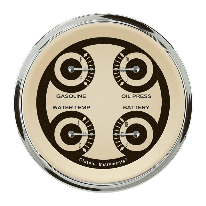 Classic Instruments Nostalgia VT 3 3/8" Quad - NT77SHC