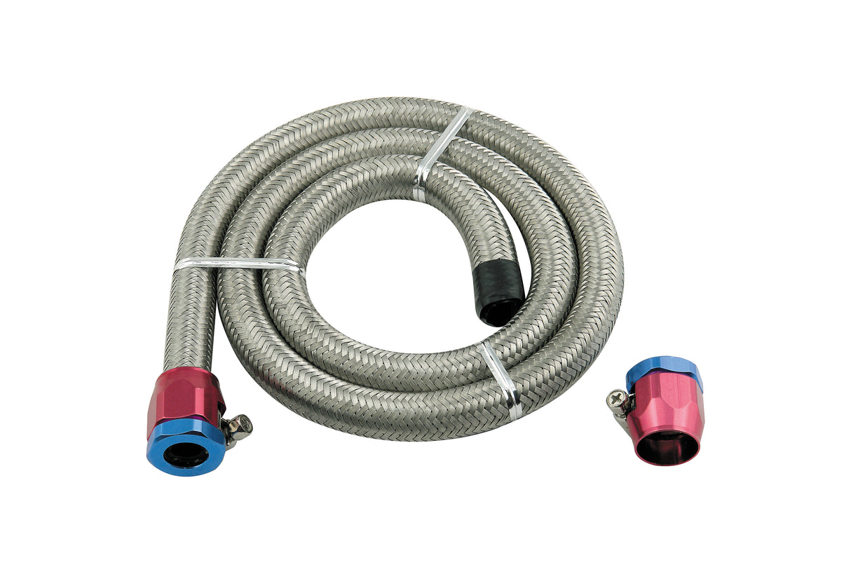 Mr Gasket Braided Steel Fuel Line Kit - 3/8 Inch x 3 Foot - 1526