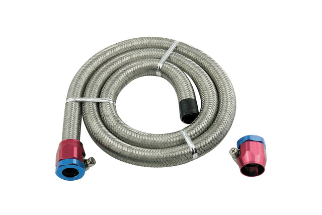 Mr Gasket Braided Steel Fuel Line Kit - 3/8 Inch x 3 Foot - 1526
