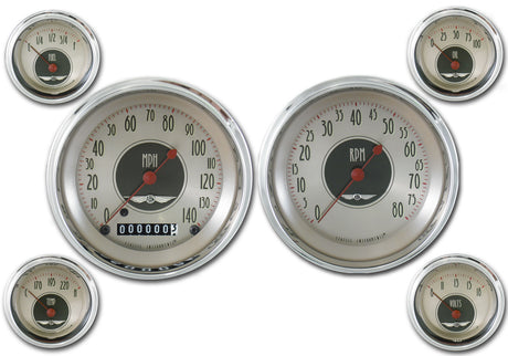 Classic Instruments American Nickel 6 Gauge Set - AN51SLC