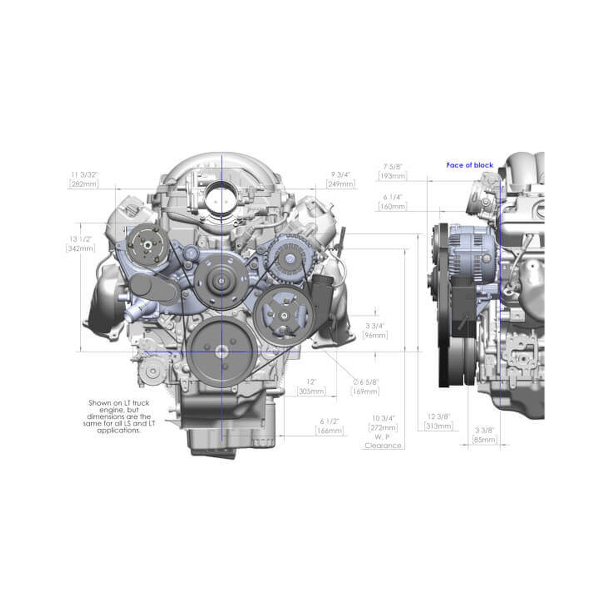 Holley 20-200 Premium Mid-Mount Complete Accessory System - Gen V LT Engines - SFI Certified Damper - Natural