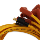ACCEL Spark Plug Wire Set - 8mm - Yellow with Orange Straight Boots - 4039