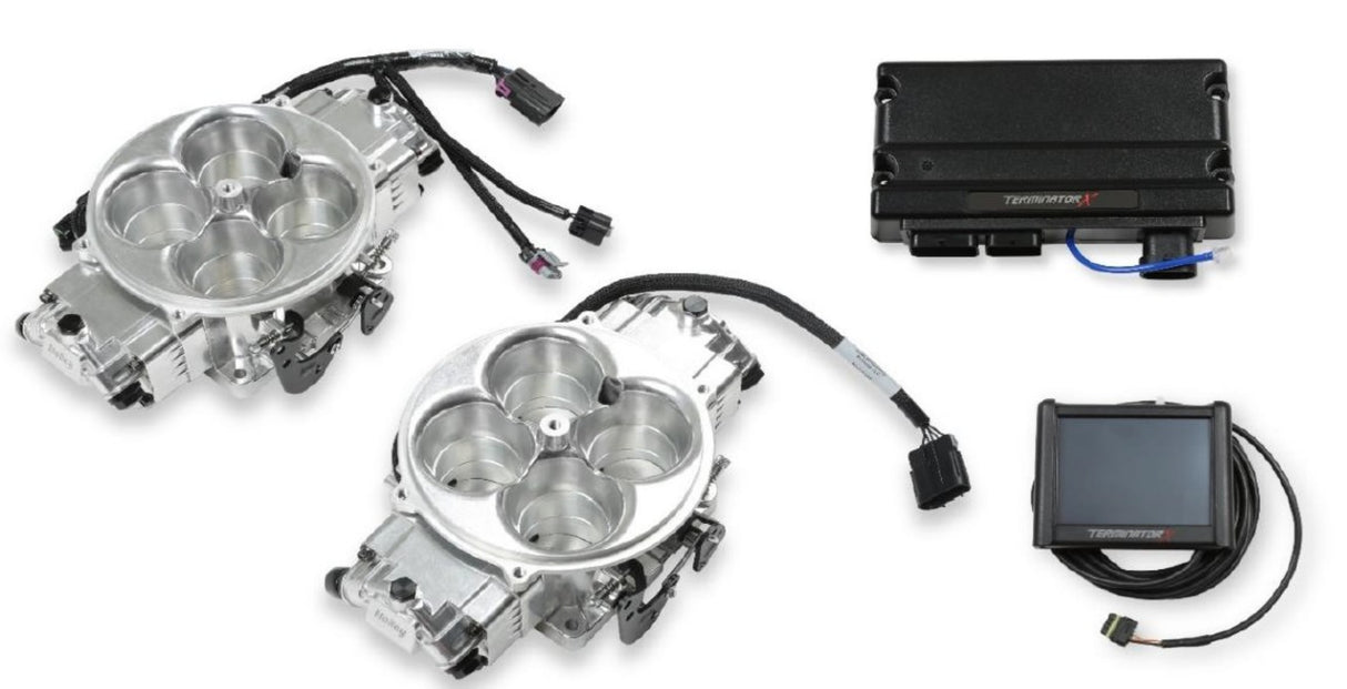 Holley EFI Terminator X Stealth 2x4 4500 Kit - Shiny - 550-1080