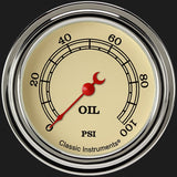 Classic Instruments Vintage 2 5/8" Oil Pressure Gauge - VT381SLF