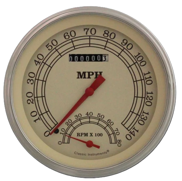 Classic Instruments Vintage 5" Speedtachular Speedometer Gauge - VT50SLC