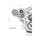 Holley 20-141BK LS High-Mount A/C Accessory Drive Kit - Includes SD508 A/C Compressor, Tensioner, & Pulleys- Black Finish