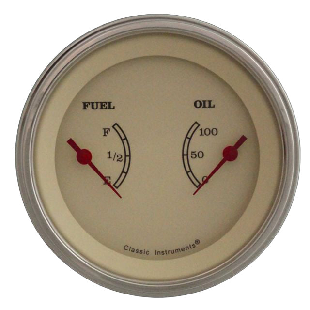 Classic Instruments Vintage 3" Dual - Fuel & Oil - VT72SLC