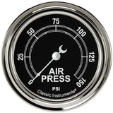 Classic Instruments Traditional 2-5/8" Air Pressure Gauge - TR318SLF