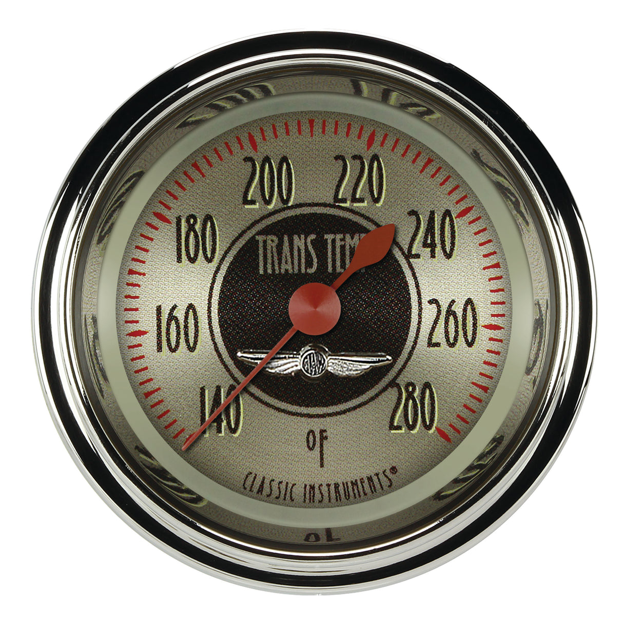 Classic Instruments All American Nickel 2 1/8" Trans. Temp. Gauge - AN127SHC