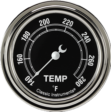 Classic Instruments Traditional 2 5/8" Short Sweep Water Temperature Gauge - TR326SLF-02