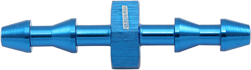 Aeroflow Male to Male 3mm (1/8") Barb Push Lock Adapter Blue Finish (AF410-01) AF410-01