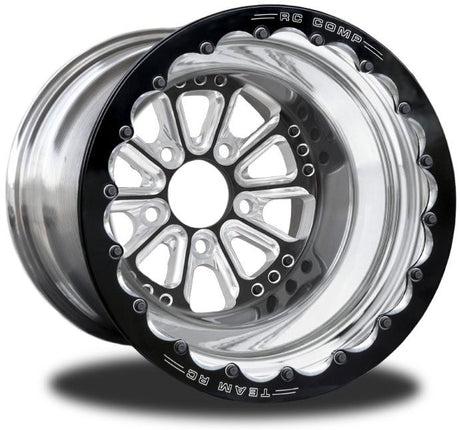 RC Comp Hammer 15" x 8" Rear Wheel, Black with Eclipse Finish - RCCSA501P1E-03E RCCSA501P1E-03E