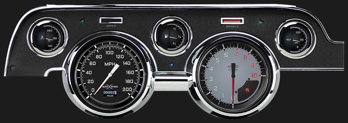 Classic Instruments AutoCross Gray 1967-68 Mustang - MU67DAXG