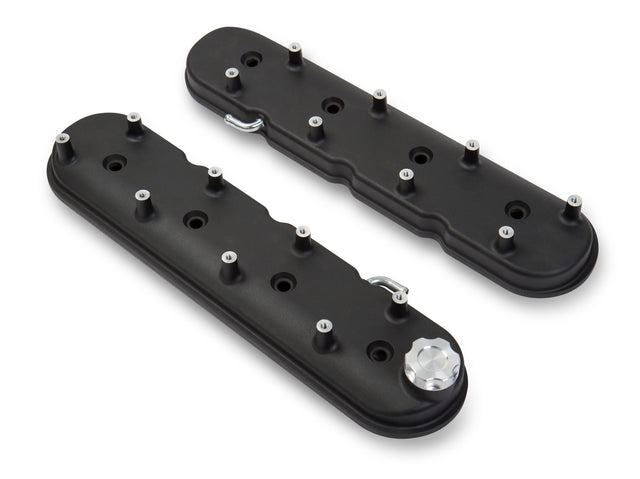 Holley 241-91 LS Valve Covers - Satin Black Textured Finish