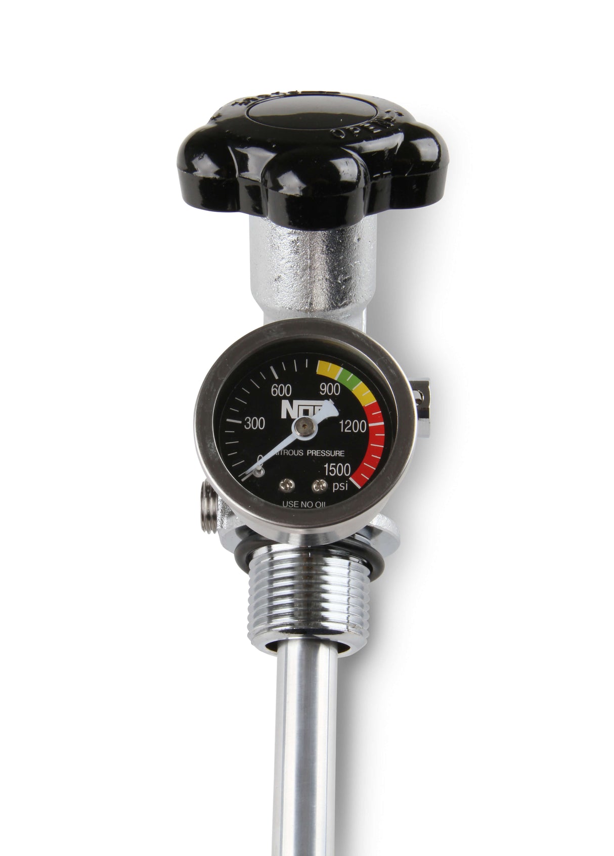 NOS 15lb & 20lb Bottle Super Hi-Flow Valve Assembly w/Siphon Tube & Black Gauge - 16340ABNOS
