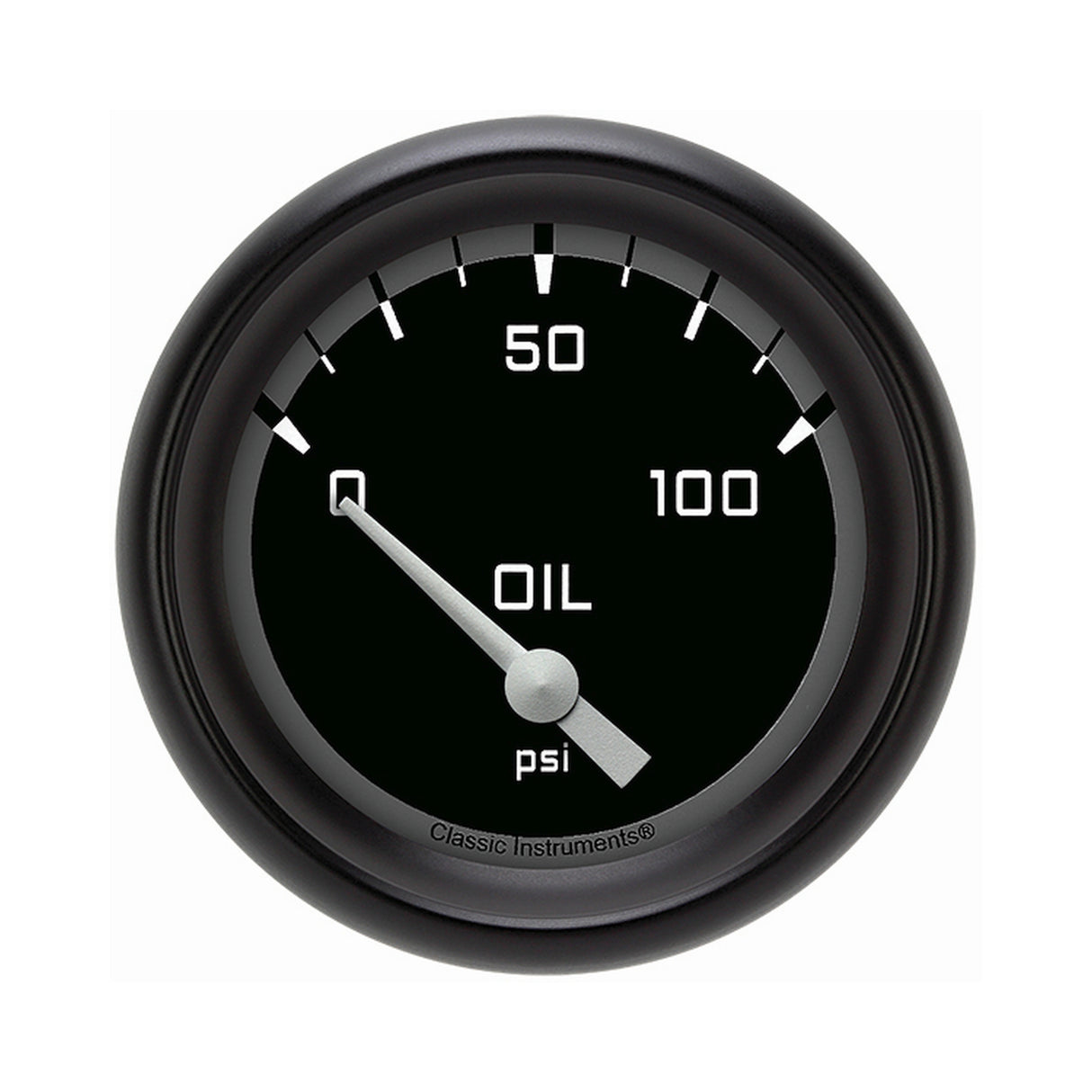 Classic Instruments Autocross Gray 2 5/8" Oil Pressure Gauge - AX281GBPF
