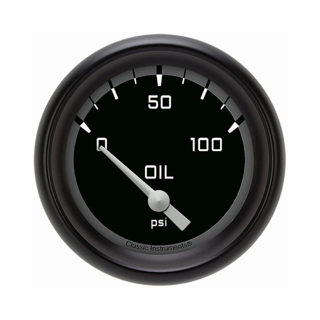 Classic Instruments Autocross Gray 2 5/8" Oil Pressure Gauge - AX281GBPF