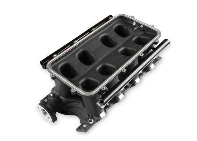 Holley 300-306BK 8.2" SBF Ford Hi-Ram EFI Manifold with Side Mount Top-Black