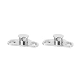 Scott Drake Door Latch Striker Plate Set Stainless Steel - C5AZ-6222008-SS