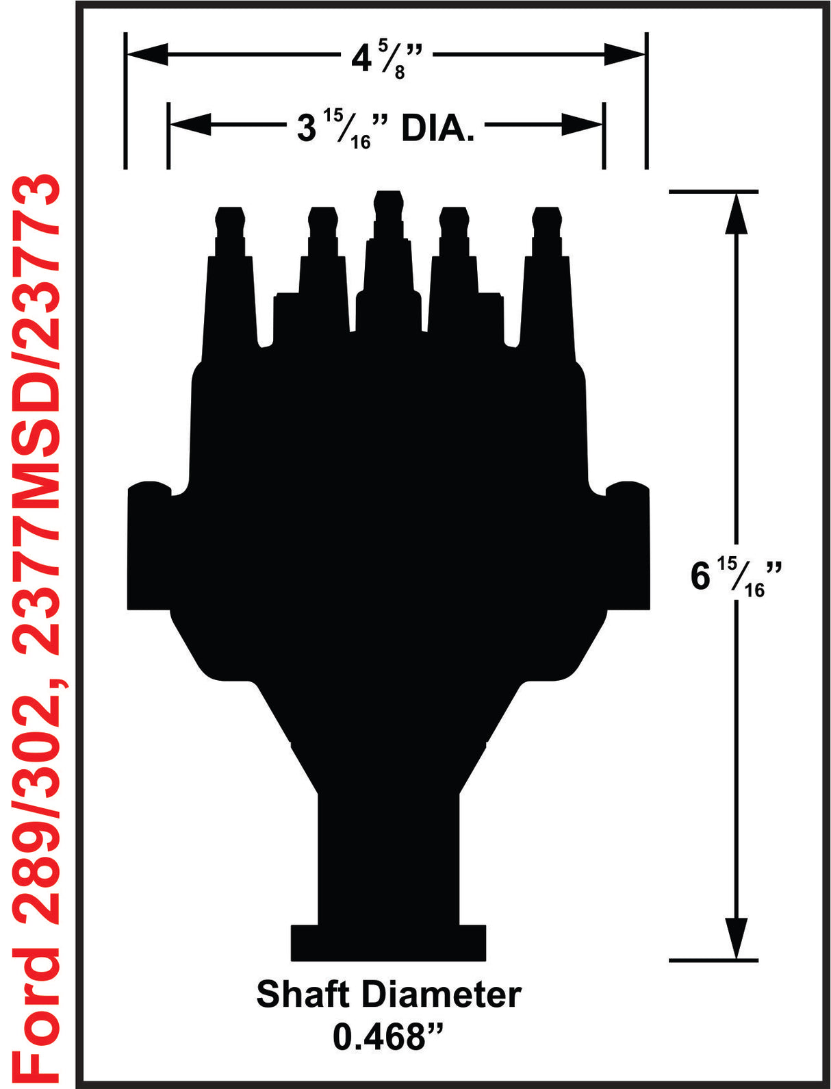MSD Ford 289, 302 Dual Sync Distributor - 2377MSD