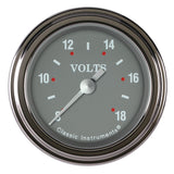 Classic Instruments Silver Gray 2-1/8" Volt Gauge - SG130SLF