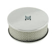 Mr Gasket Air Cleaner - 6-1/2 Inch Diameter, 2-7/16 Inch Tall - Chrome - 1485