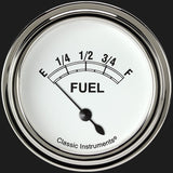 Classic Instruments Classic White 2 5/8" Fuel Gauge - CW211SLF