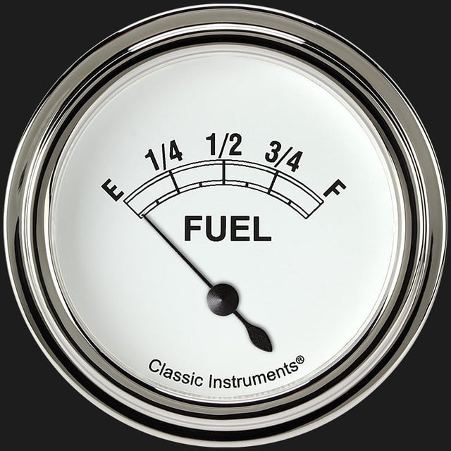 Classic Instruments Classic White 2 5/8" Fuel Gauge - CW211SLF