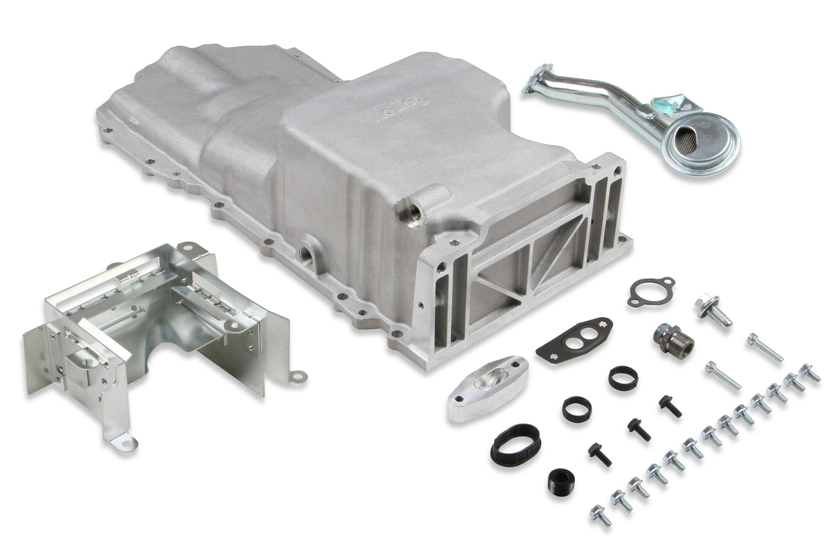 Holley 302-22 GM Gen V LT Swap Oil Pan - Drag Race - As Cast with Turbo Oil Return