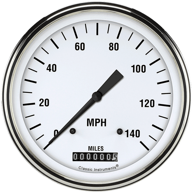 Classic Instruments WHITE HOT 5IN SPEEDO 140 MPH - WH56SLC