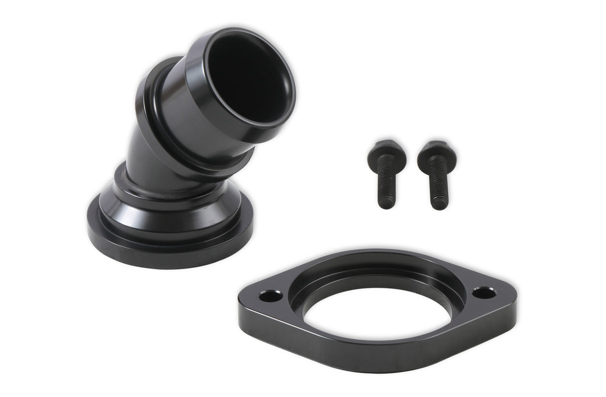 Holley 97-343 Water Neck - Swivel 45 Degree Angle - Black