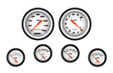 Classic Instruments Velocity White Six Gauge Set 251 - VS251WBLF