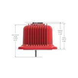 Holley 241-250 Vintage Finned Valve Cover - "" Script - SBC - Center Bolt - Gloss Red Machined