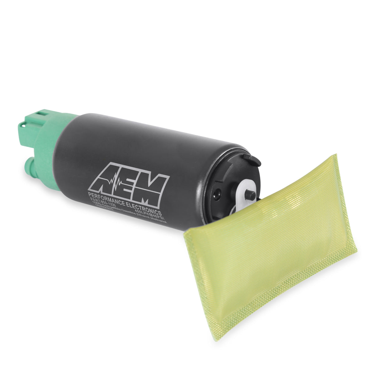 AEM 400LPH E85-COMPATIBLE HI FLOW IN-TANK FUEL PUMP - DOUBLE BARB - 50-1230
